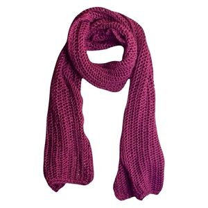 🍒NEW Silky Handknit Chainmail Scarf in Cranberry by Coko Loko
